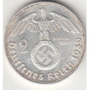 1936 - 2 Marchi argento  Paul von Hindenburg  Zecca E